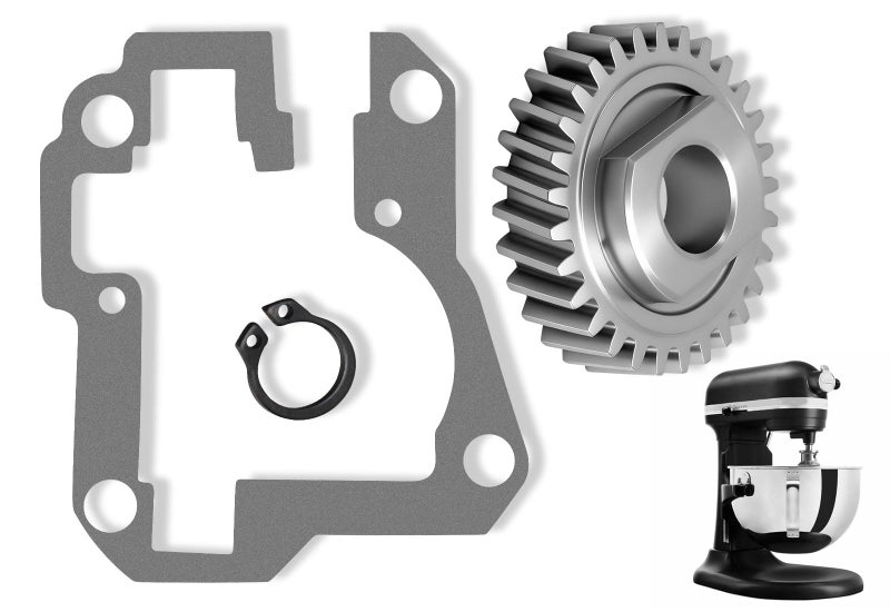 Karbay 9706529 W11086780 Replacement Gear Parts for Worm 9703543 1094120 9703543 AH774065 EA774065 PS774065 WP9706529 with the 9709511 Gasket and 9703680 Circlip - Image 1